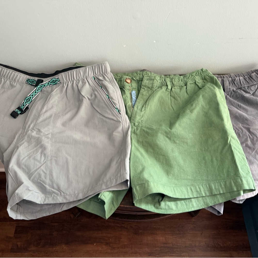 Bundle Chubbies Men's Casual Shorts - Green and Gray (3 pair)